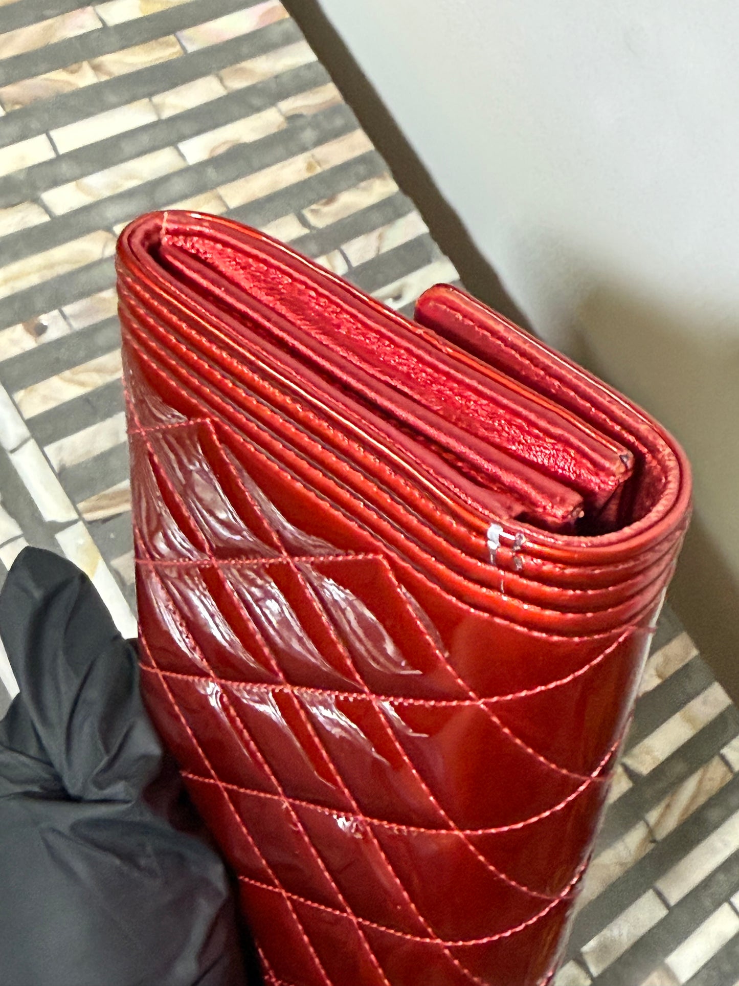 Chanel Boy Red Long Flap Wallet