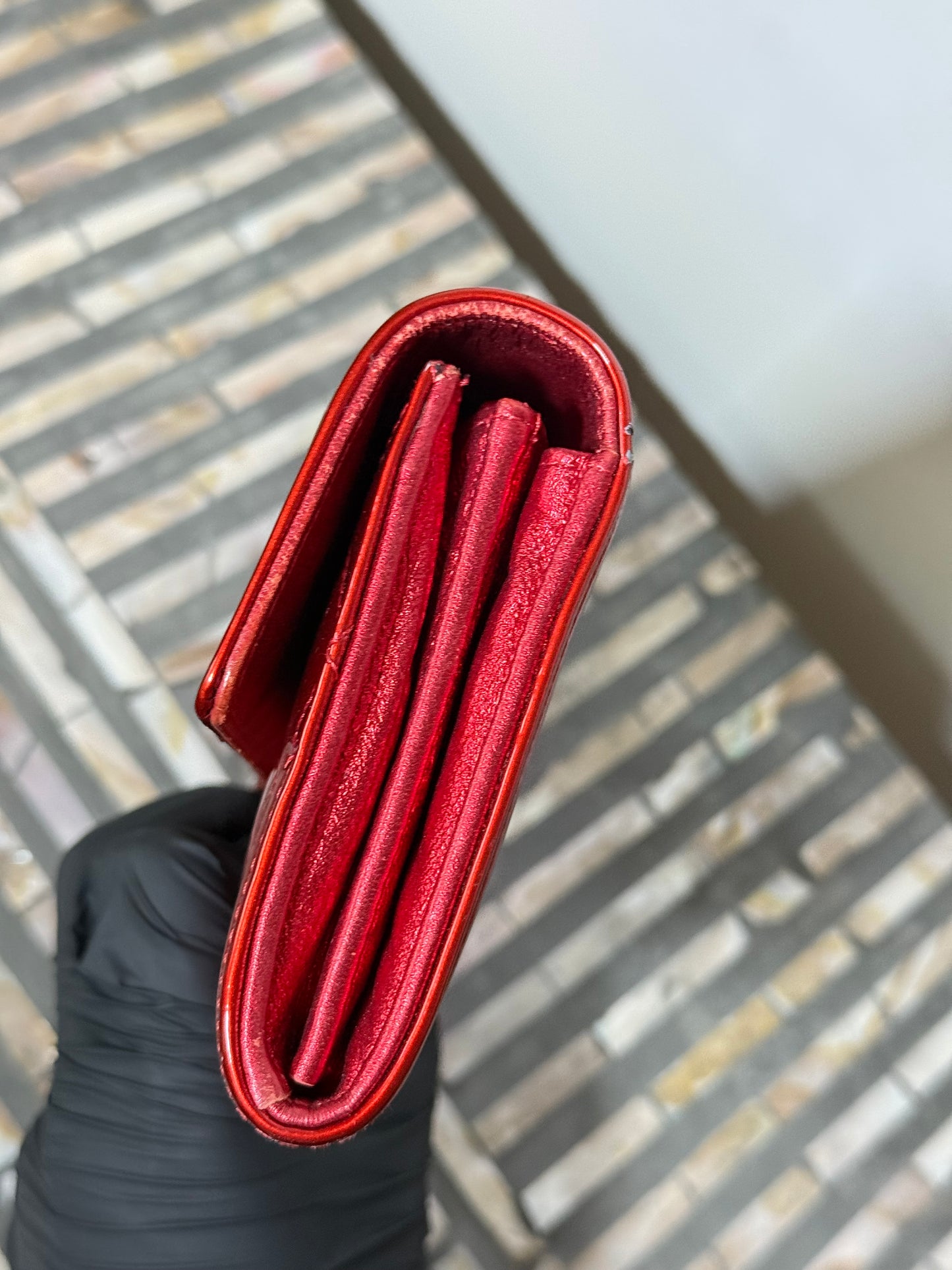 Chanel Boy Red Long Flap Wallet