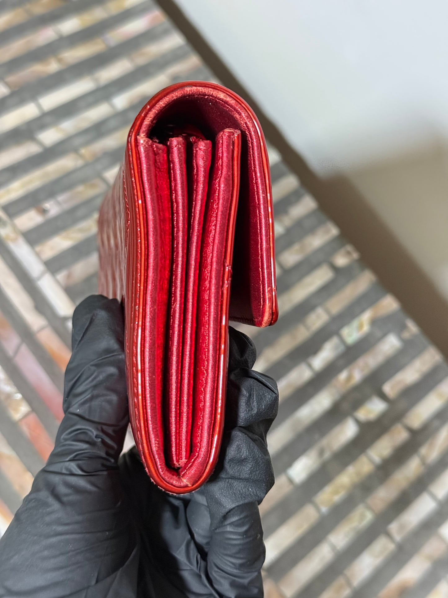 Chanel Boy Red Long Flap Wallet